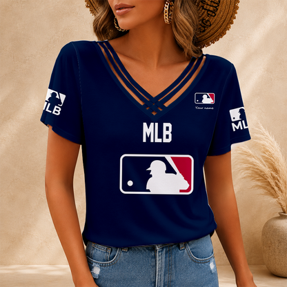 [FLASH SALE] NEW CUSTOMIZED MLB31 MAJOR LEAGUE BASEBALL V-NECK SHIRT