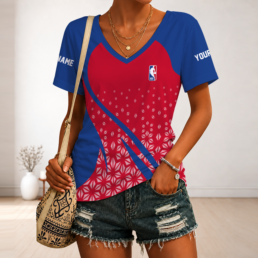 [HOT DEAL] NEW CUSTOMIZED NBA31 NATIONAL BASKETBALL ASSOCIATION V-NECK FEMALE SHIRT