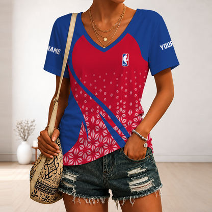 [HOT DEAL] NEW CUSTOMIZED NBA31 NATIONAL BASKETBALL ASSOCIATION V-NECK FEMALE SHIRT