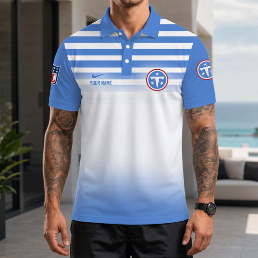 [SPECIAL OFFER] NEW CUSTOMIZED NFL31 TST TENNESSEE TITANS POLO SHIRT