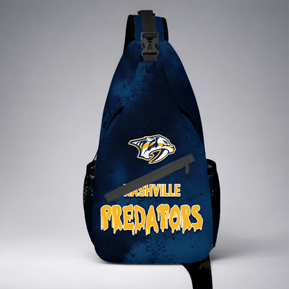 [SUPER SALE] NEW CUSTOMIZED NHL31 NVP NASHVILLE PREDATORS SLING BAG