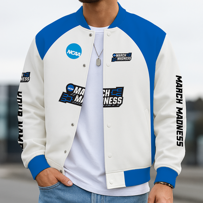LIMITED EDITION - NEW CUSTOMIZED NCAA MAM31 MAM MARCH MADNESS BASEBALL JACKET, SATIN VARSITY JACKET