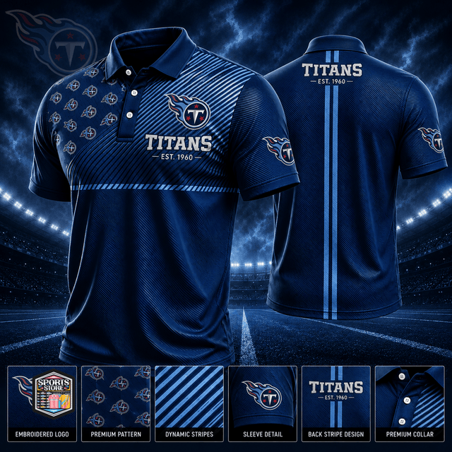VIRAL EDITION - NEW CUSTOMIZED NFL31 TST TENNESSEE TITANS POLO SHIRT, ZIP POLO SHIRT & T-SHIRTS