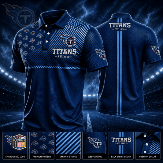 VIRAL EDITION - NEW CUSTOMIZED NFL31 TST TENNESSEE TITANS POLO SHIRT, ZIP POLO SHIRT & T-SHIRTS