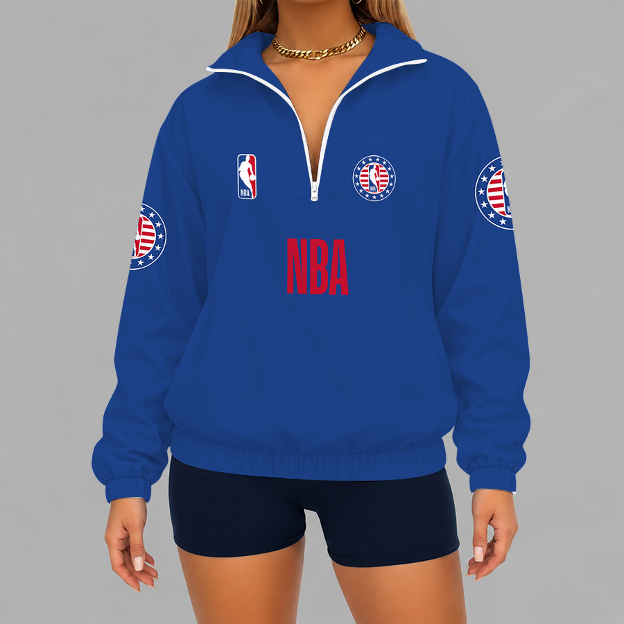 [HOT DEAL] NEW CUSTOMIZED NBA31 NATIONAL BASKETBALL ASSOCIATION V-NECK ZIPPER SWEATSHIRT JACKET