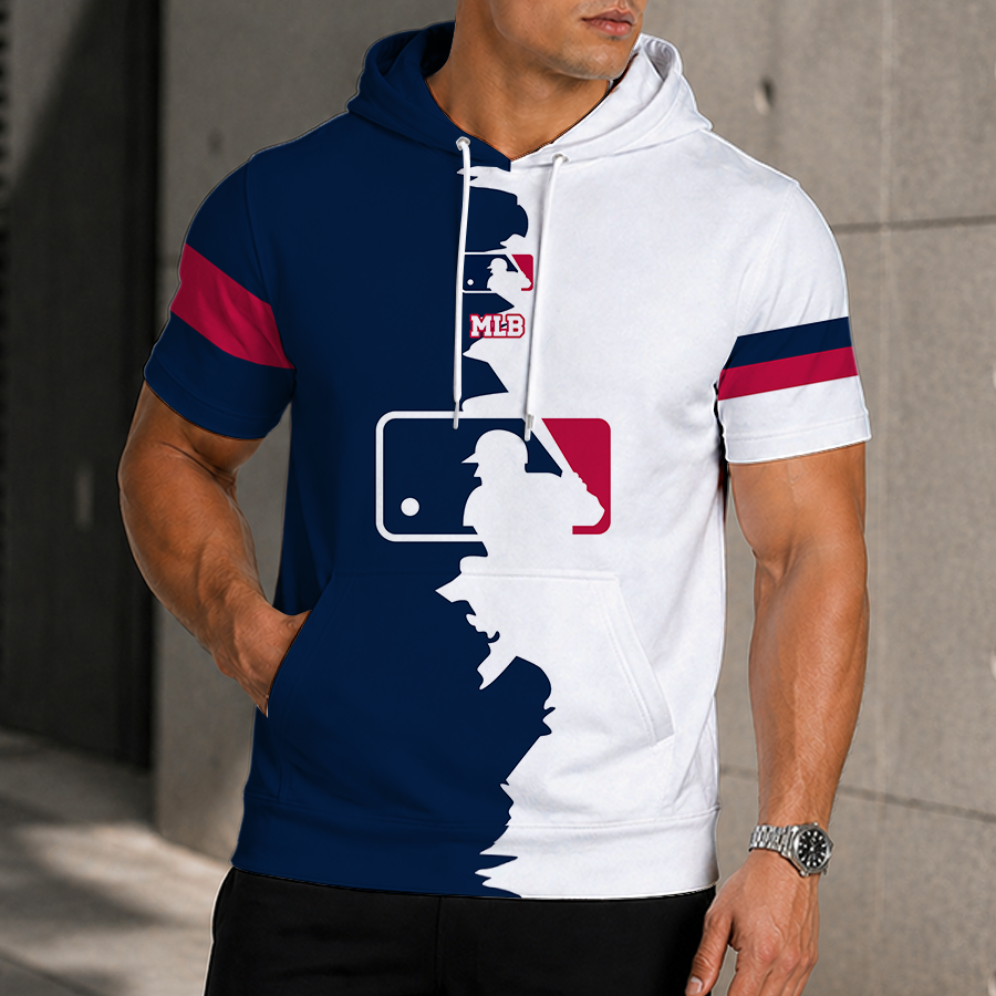LIMITED EDITION - NEW CUSTOMIZED MLB31 MAJOR LEAGUE BASEBALL SHORT SLEEVE HOODIE