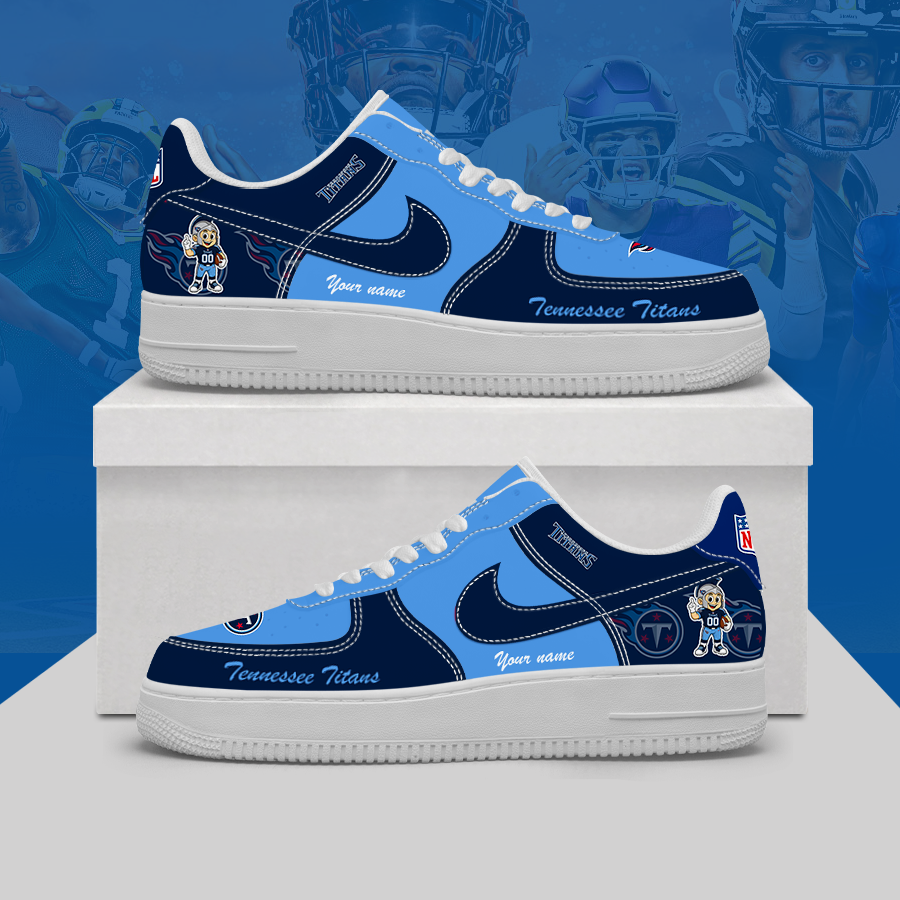 [SPECIAL OFFER] NEW CUSTOMIZED NFL31 TST TENNESSEE TITANS AF1 SHOES