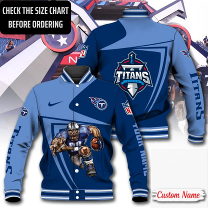 EXCLUSIVE EDITION - NEW CUSTOMIZED NFL31 TST TENNESSEE TITANS SATIN VARSITY & BASEBALL JACKET