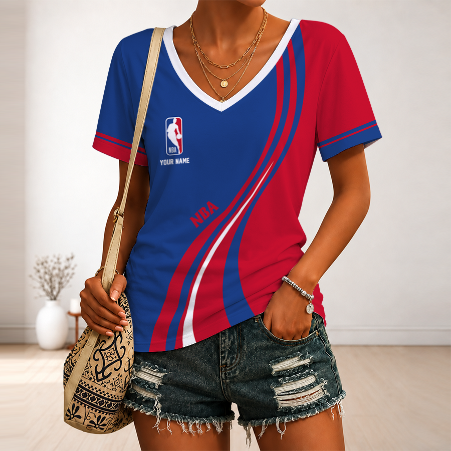 [HOT DEAL] NEW CUSTOMIZED NBA31 NATIONAL BASKETBALL ASSOCIATION V-NECK FEMALE SHIRT