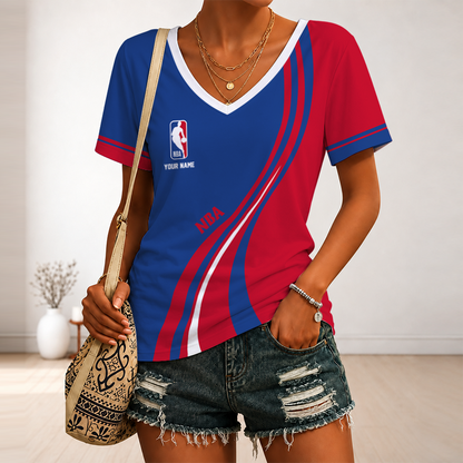 [HOT DEAL] NEW CUSTOMIZED NBA31 NATIONAL BASKETBALL ASSOCIATION V-NECK FEMALE SHIRT