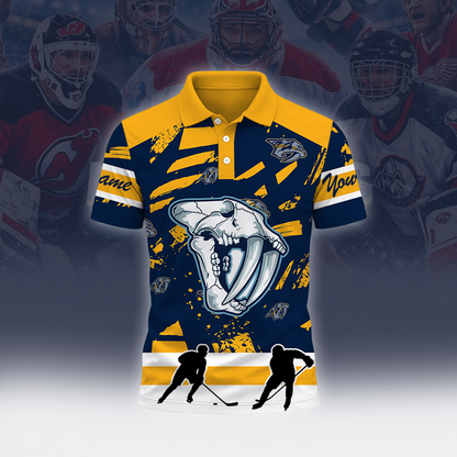 [SUPER SALE] NEW CUSTOMIZED NHL31 NVP NASHVILLE PREDATORS POLO SHIRT