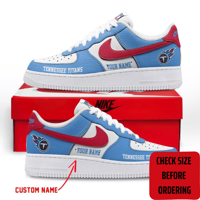 ELITE EDITION - NEW CUSTOMIZED NFL31 TST TENNESSEE TITANS AF1 SHOES