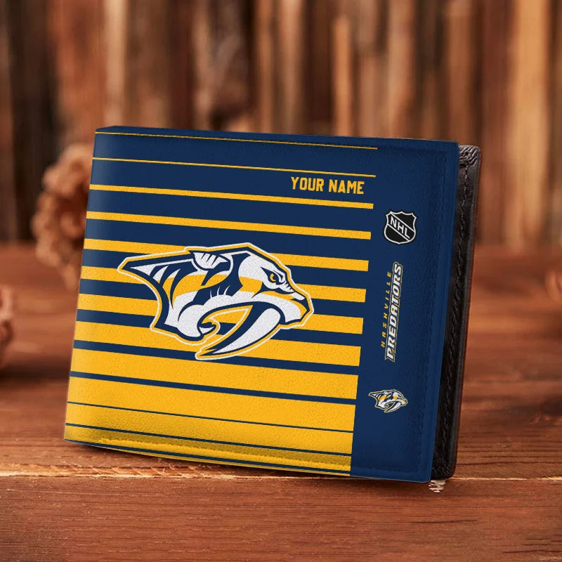 VIRAL EDITION - NEW CUSTOMIZED NHL31 NVP NASHVILLE PREDATORS LEATHER WALLET