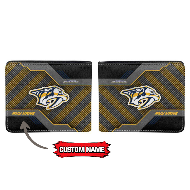 VIRAL EDITION - NEW CUSTOMIZED NHL31 NVP NASHVILLE PREDATORS LEATHER WALLET