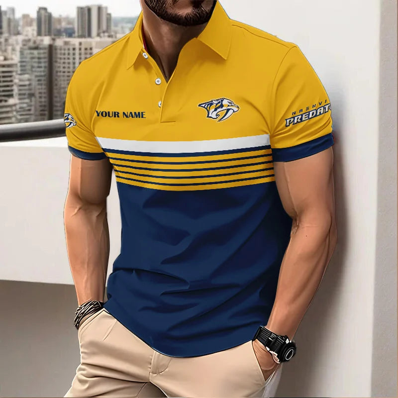 VIRAL EDITION - NEW CUSTOMIZED NHL31 NVP NASHVILLE PREDATORS POLO SHIRT, ZIP POLO SHIRT & T-SHIRTS
