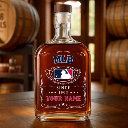 LIMITED EDITION - NEW CUSTOMIZED MLB31 MLB MAJOR LEAGUE BASEBALL LUXURY WHISKEY BOTTLE 450ML