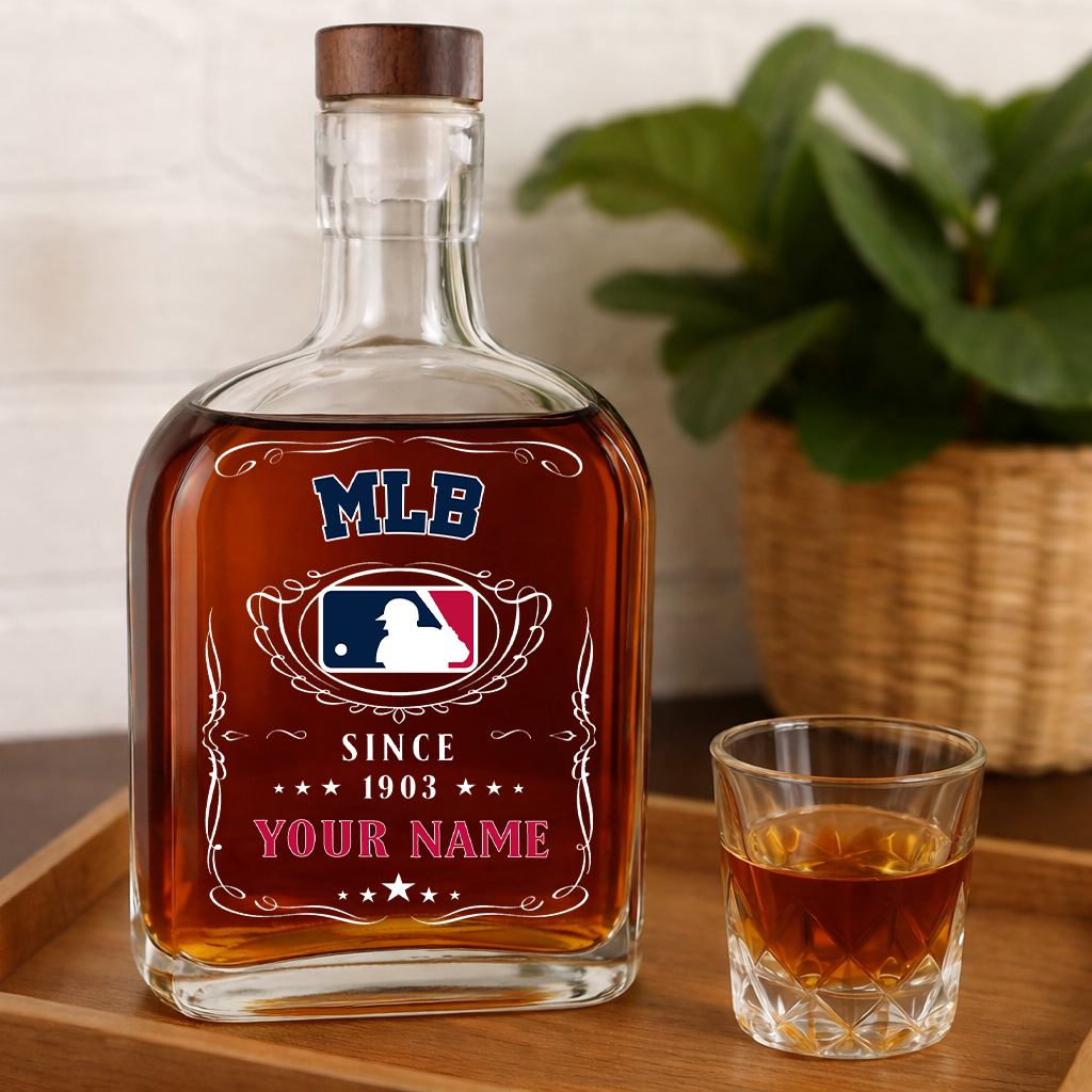 LIMITED EDITION - NEW CUSTOMIZED MLB31 MLB MAJOR LEAGUE BASEBALL LUXURY WHISKEY BOTTLE 450ML