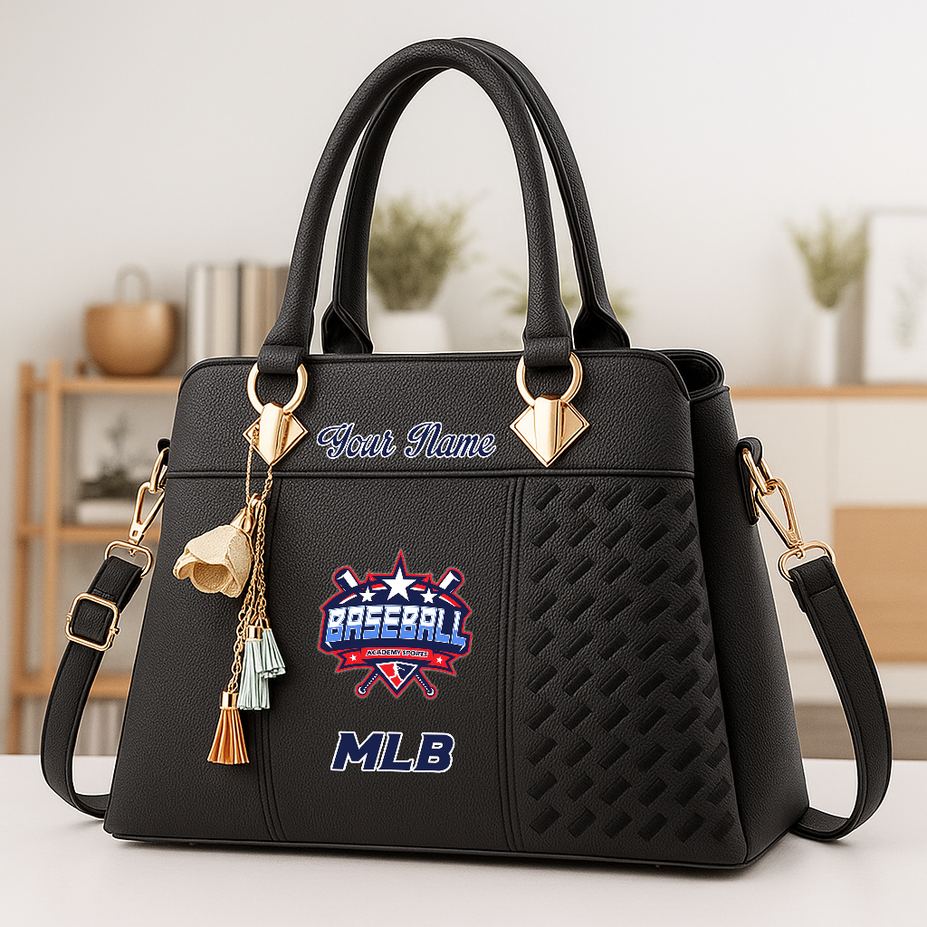 LIMITED EDITION - NEW CUSTOMIZED MLB31 MAJOR LEAGUE BASEBALL ZIP HANDBAG MULTICOLOR