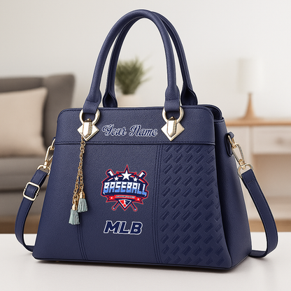 LIMITED EDITION - NEW CUSTOMIZED MLB31 MAJOR LEAGUE BASEBALL ZIP HANDBAG MULTICOLOR