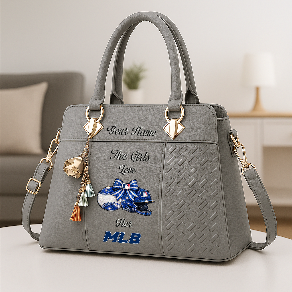 LIMITED EDITION - NEW CUSTOMIZED MLB31 MAJOR LEAGUE BASEBALL  ZIP HANDBAG MULTICOLOR