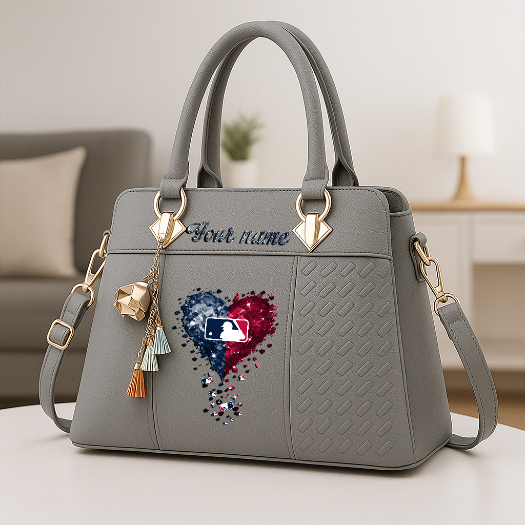 LIMITED EDITION - NEW CUSTOMIZED MLB31 MAJOR LEAGUE BASEBALL ZIP HANDBAG MULTICOLOR