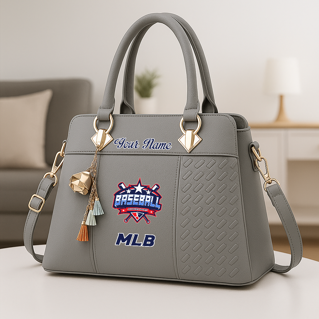 LIMITED EDITION - NEW CUSTOMIZED MLB31 MAJOR LEAGUE BASEBALL ZIP HANDBAG MULTICOLOR