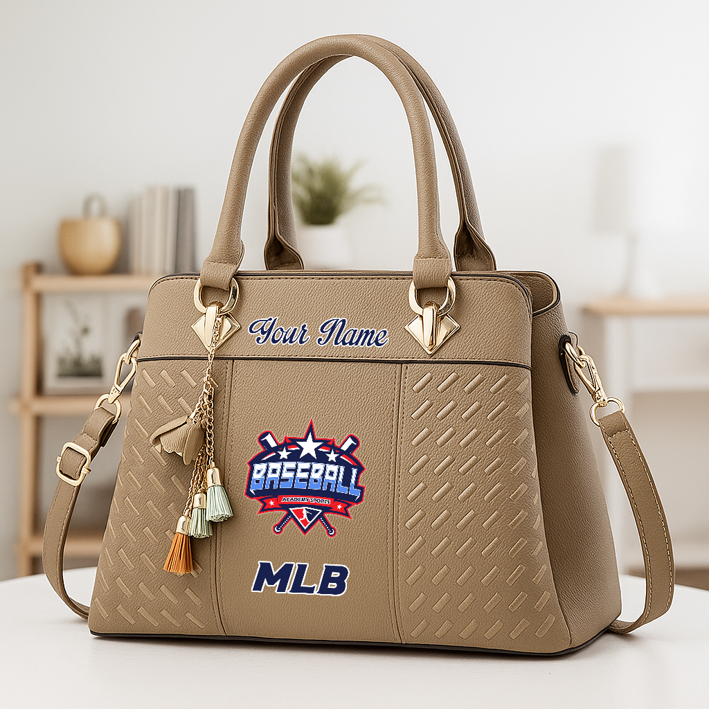 LIMITED EDITION - NEW CUSTOMIZED MLB31 MAJOR LEAGUE BASEBALL ZIP HANDBAG MULTICOLOR