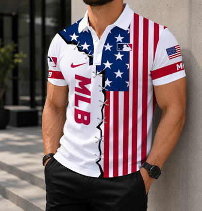LIMITED EDITION - NEW CUSTOMIZED MLB31 MAJOR LEAGUE BASEBALL POLO SHIRT, ZIP POLO SHIRT & T-SHIRTS