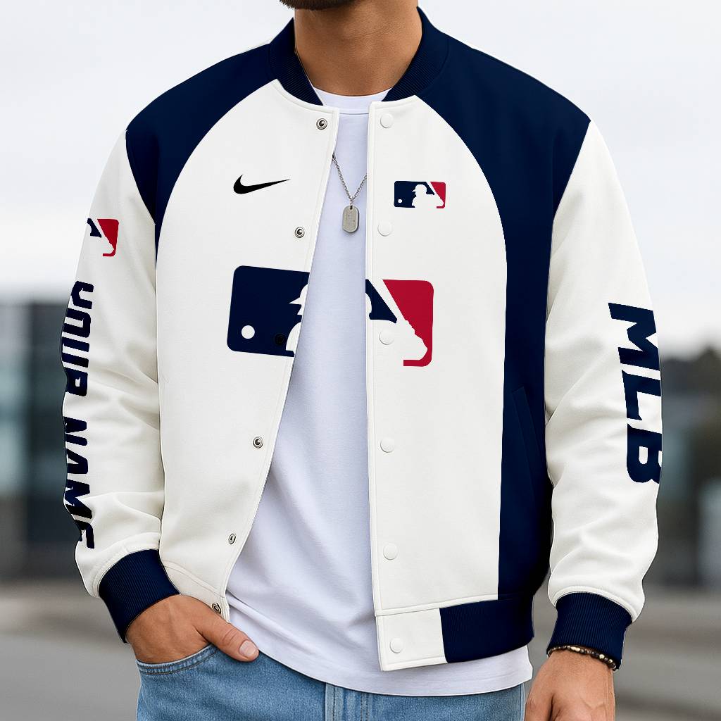 LIMITED EDITION - NEW CUSTOMIZED MLB31 MAJOR LEAGUE BASEBALL BASEBALL JACKET, SATIN VARSITY JACKET