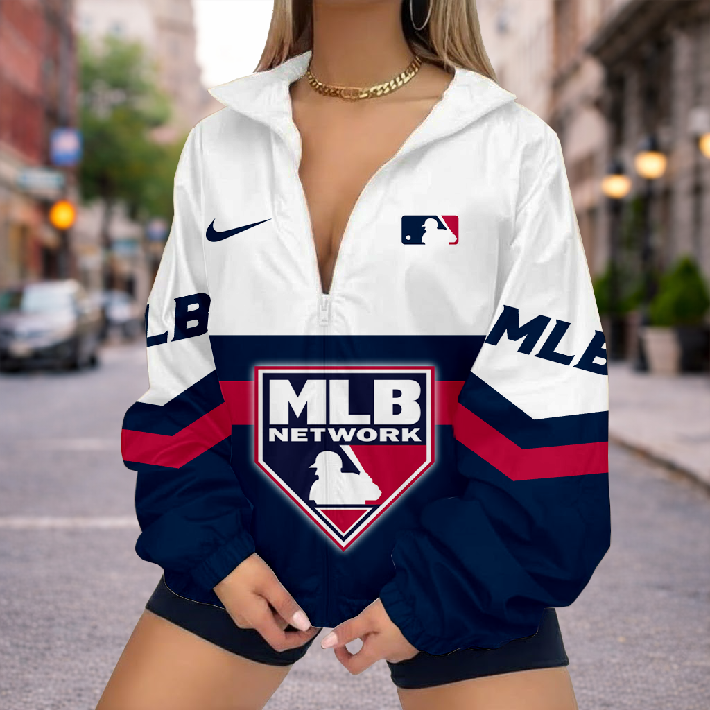 LIMITED EDITION - NEW CUSTOMIZED MLB31 MAJOR LEAGUE BASEBALL V-NECK ZIPPER SWEATSHIRT JACKET