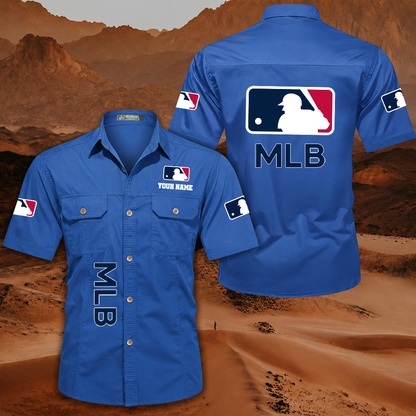 LIMITED EDITION - NEW CUSTOMIZED MLB31 MAJOR LEAGUE BASEBALL MEN'S CARGO SHIRT