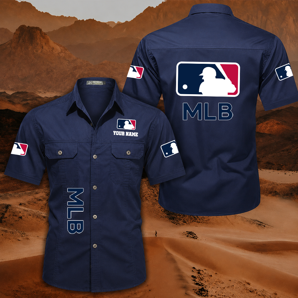 LIMITED EDITION - NEW CUSTOMIZED MLB31 MAJOR LEAGUE BASEBALL MEN'S CARGO SHIRT