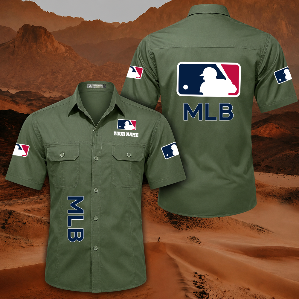 LIMITED EDITION - NEW CUSTOMIZED MLB31 MAJOR LEAGUE BASEBALL MEN'S CARGO SHIRT