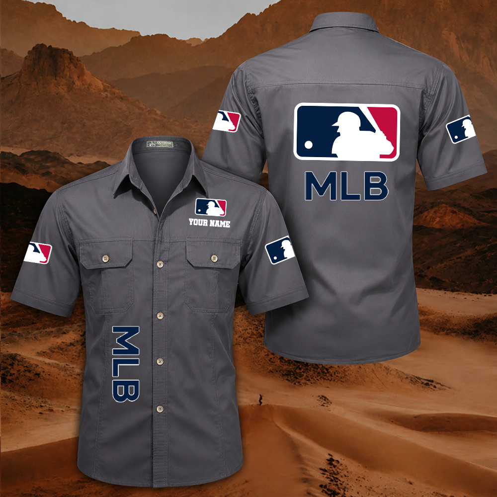 LIMITED EDITION - NEW CUSTOMIZED MLB31 MAJOR LEAGUE BASEBALL MEN'S CARGO SHIRT