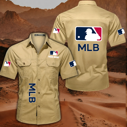 LIMITED EDITION - NEW CUSTOMIZED MLB31 MAJOR LEAGUE BASEBALL MEN'S CARGO SHIRT