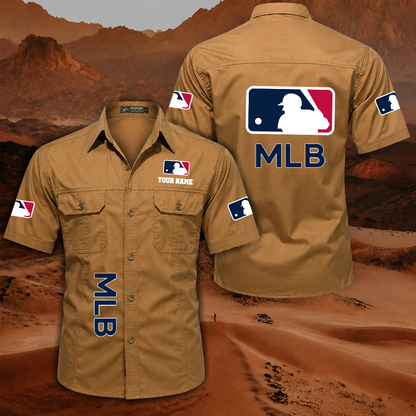 LIMITED EDITION - NEW CUSTOMIZED MLB31 MAJOR LEAGUE BASEBALL MEN'S CARGO SHIRT