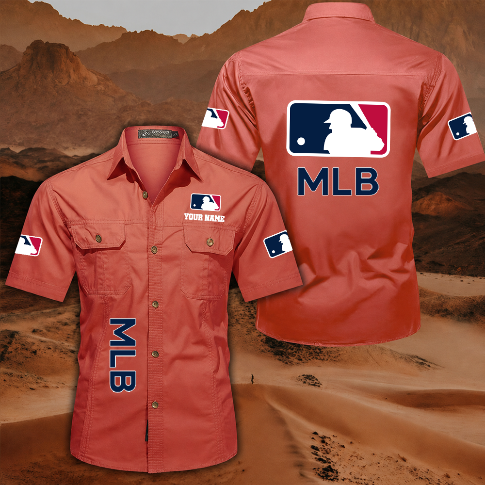 LIMITED EDITION - NEW CUSTOMIZED MLB31 MAJOR LEAGUE BASEBALL MEN'S CARGO SHIRT