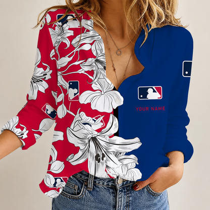 [FLASH SALE] NEW CUSTOMIZED MLB31 MAJOR LEAGUE BASEBALL WOMEN CASUAL SHIRT