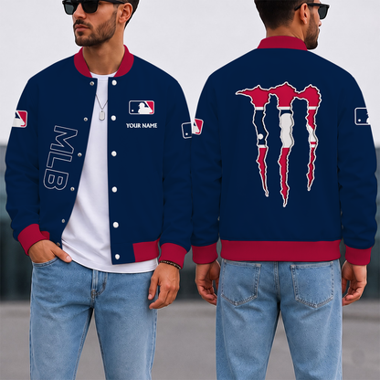 SPECIAL EDITION - NEW CUSTOMIZED MLB31 MAJOR LEAGUE BASEBALL SATIN VARSITY & BASEBALL JACKET