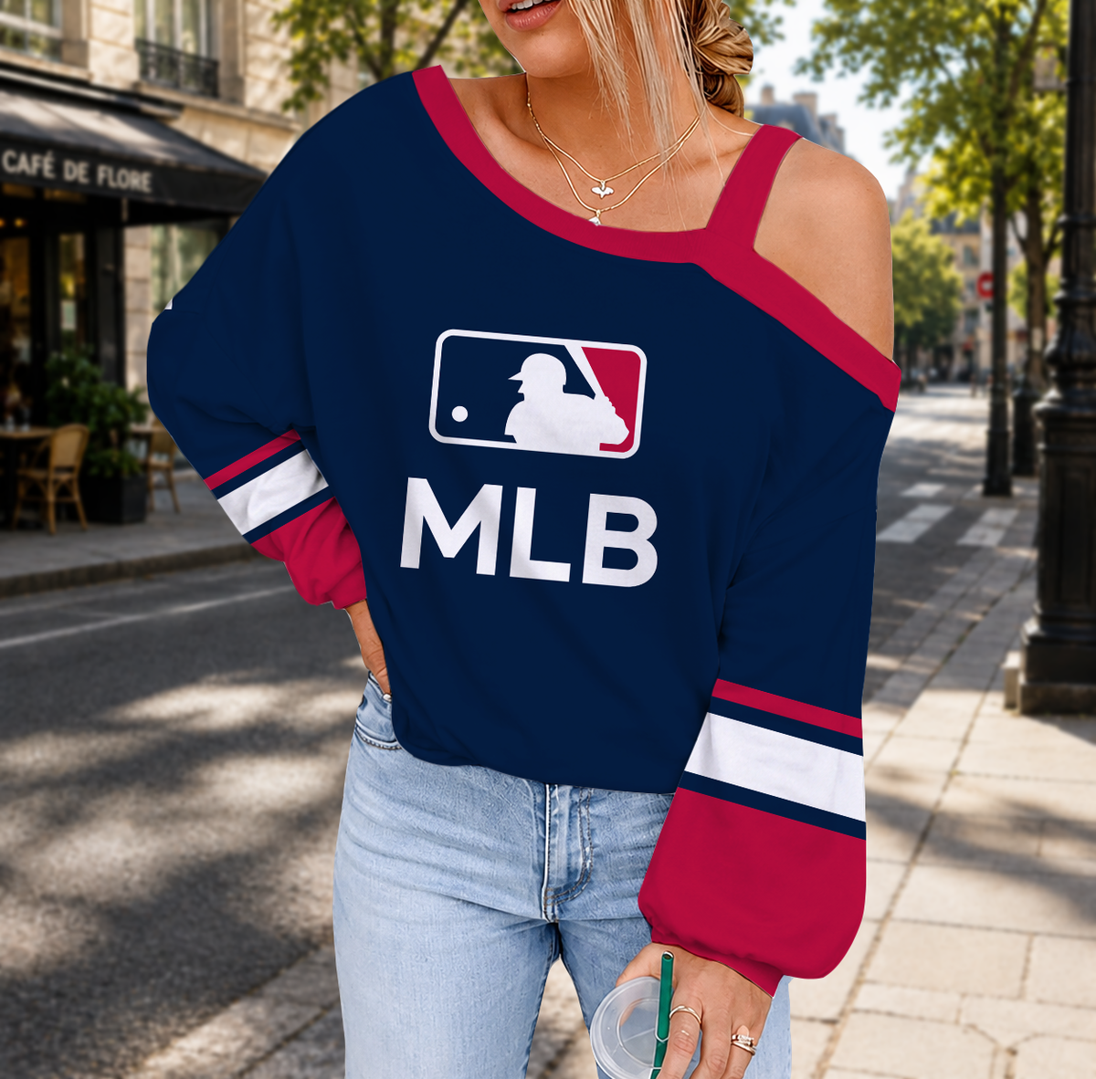SPECIAL EDITION - NEW CUSTOMIZED MLB31 MAJOR LEAGUE BASEBALL DROP SHOULDER SWEATSHIRT