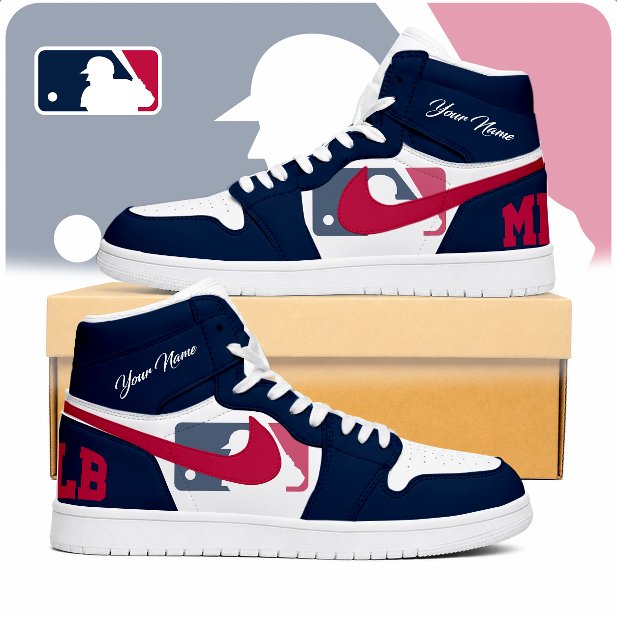 LIMITED EDITION - NEW CUSTOMIZED MLB31 MAJOR LEAGUE BASEBALL AIR JORDAN SNEAKERS