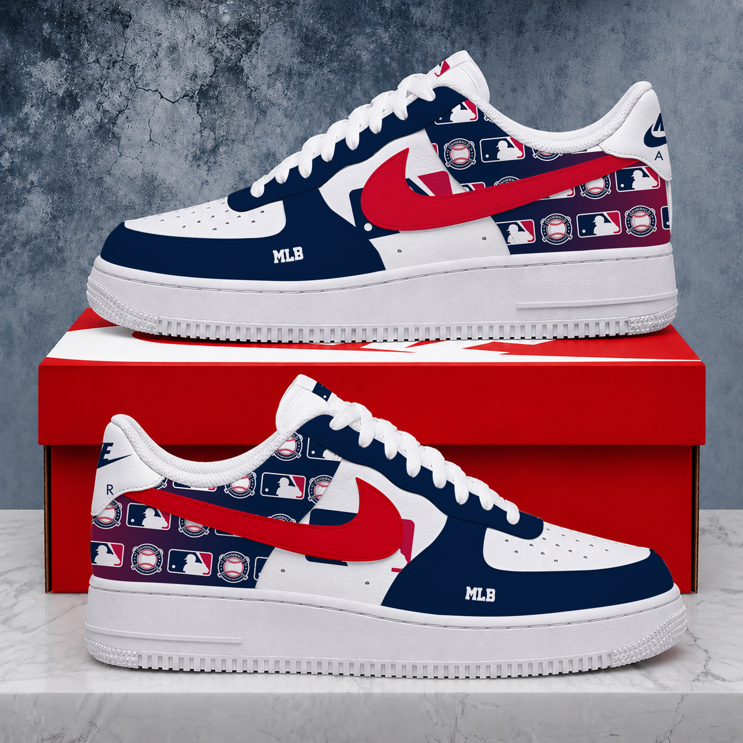 LIMITED EDITION - NEW CUSTOMIZED MLB31 MAJOR LEAGUE BASEBALL AF1 SHOES