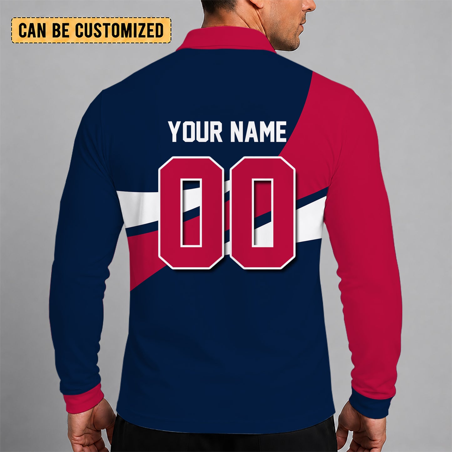 [FLASH SALE] NEW CUSTOMIZED MLB31 MAJOR LEAGUE BASEBALL MEN'S LONG SLEEVE POLO