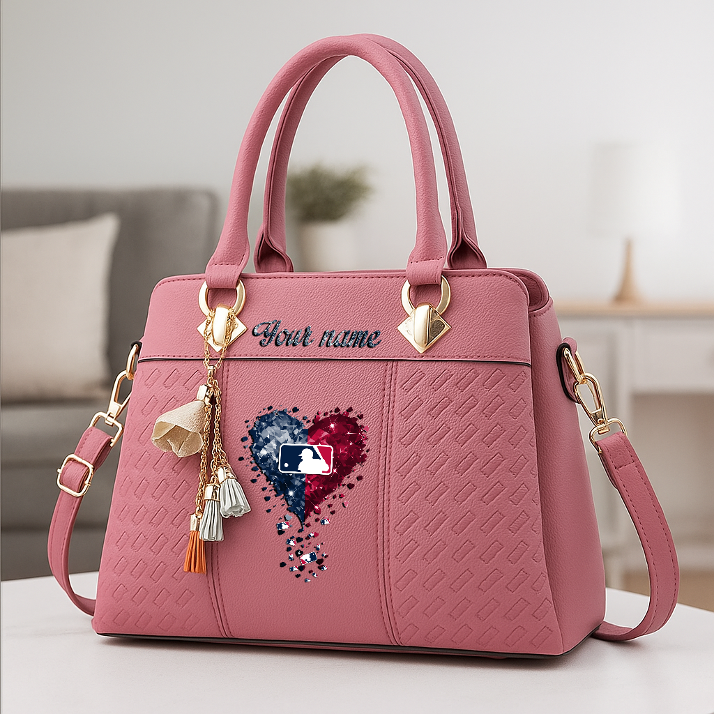 LIMITED EDITION - NEW CUSTOMIZED MLB31 MAJOR LEAGUE BASEBALL ZIP HANDBAG MULTICOLOR