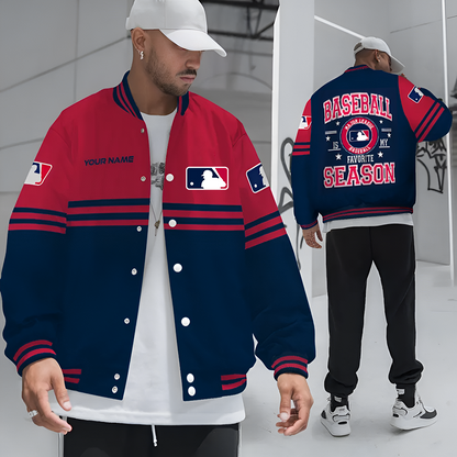 LIMITED EDITION - NEW CUSTOMIZED MLB31 MAJOR LEAGUE BASEBALL BASEBALL JACKET, SATIN VARSITY JACKET