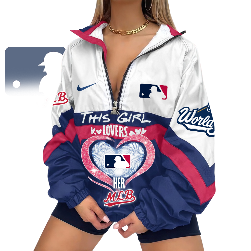 LIMITED EDITION - NEW CUSTOMIZED MLB31 MAJOR LEAGUE BASEBALL V-NECK ZIPPER SWEATSHIRT JACKET