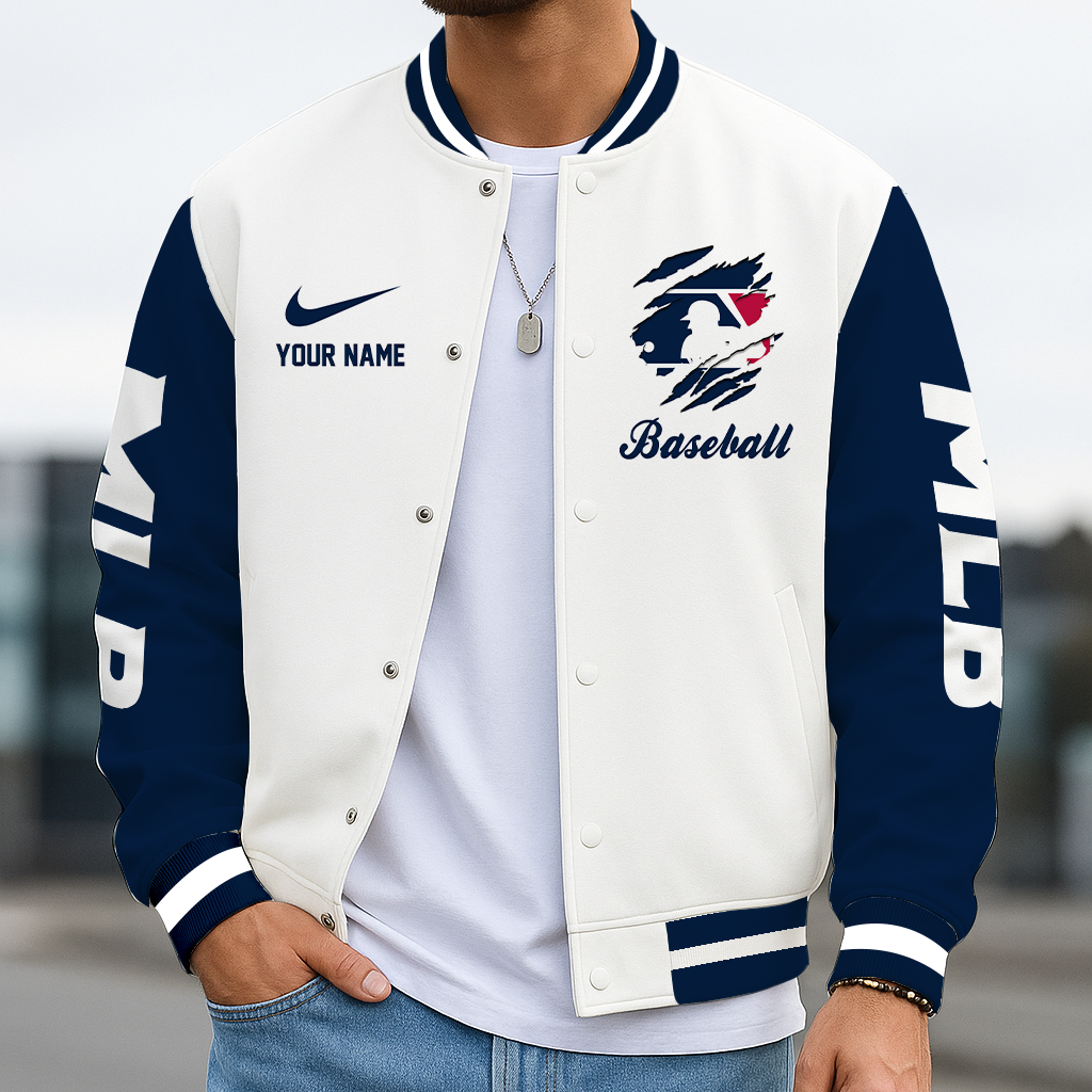 LIMITED EDITION - NEW CUSTOMIZED MLB31 MAJOR LEAGUE BASEBALL BASEBALL JACKET, SATIN VARSITY JACKET