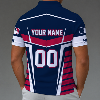 LIMITED EDITION - NEW CUSTOMIZED MLB31 MAJOR LEAGUE BASEBALL ZIP POLO SHIRT