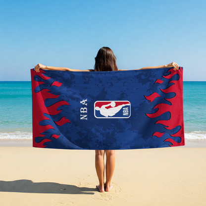 LIMITED EDITION - NEW CUSTOMIZED NBA31 NATIONAL BASKETBALL ASSOCIATION BEACH TOWEL FOR FAN