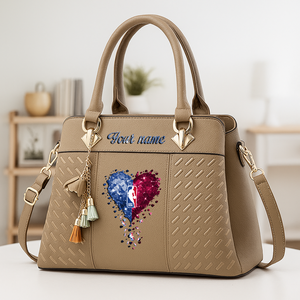 LIMITED EDITION - NEW CUSTOMIZED NBA31 NATIONAL BASKETBALL ASSOCIATION ZIP HANDBAG MULTICOLOR